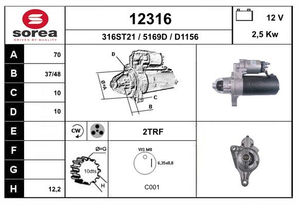starter 12316 EAI