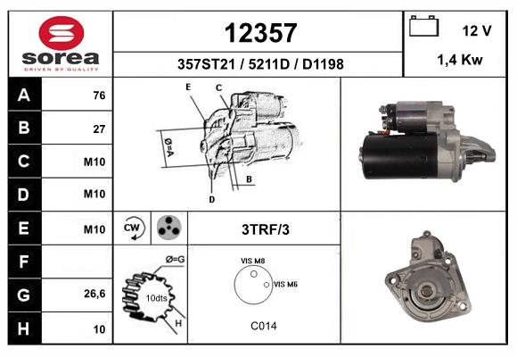 starter 12357 EAI