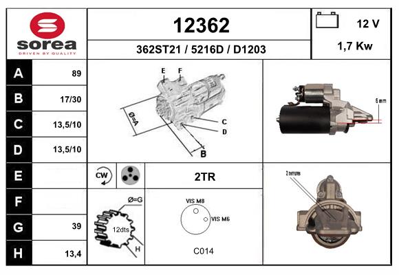 starter 12362 EAI