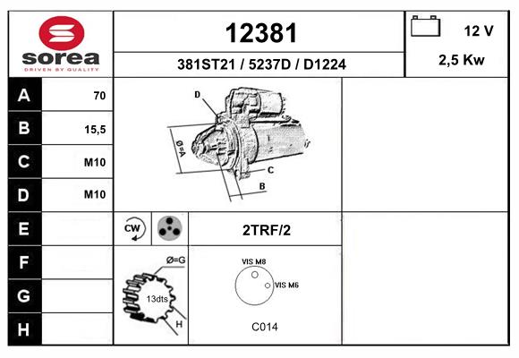 Starter 12381 EAI
