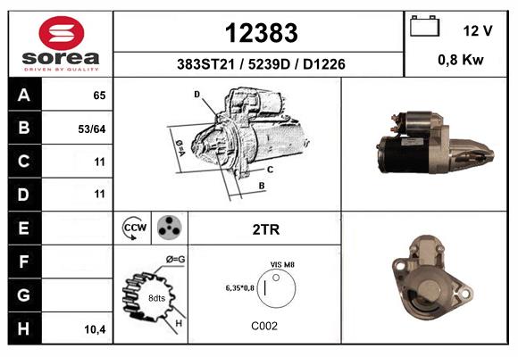 starter 12383 EAI