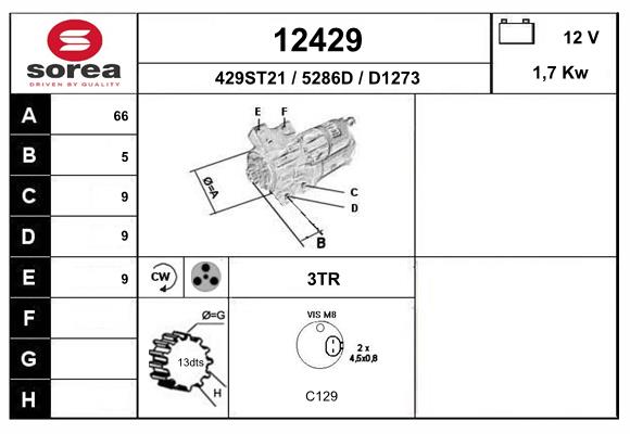 starter 12429 EAI