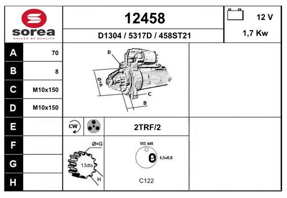 starter 12458 EAI