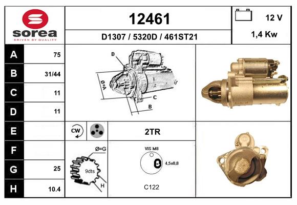 starter 12461 EAI