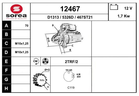 starter 12467 EAI