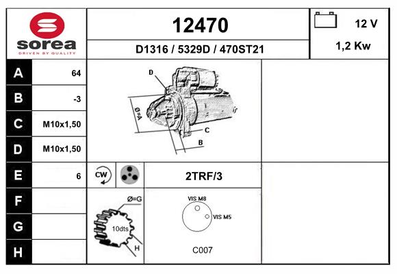 starter 12470 EAI
