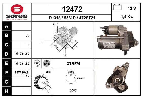 starter 12472 EAI