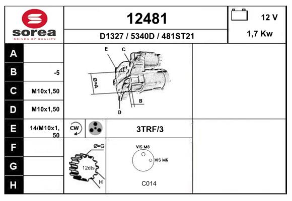 starter 12481 EAI