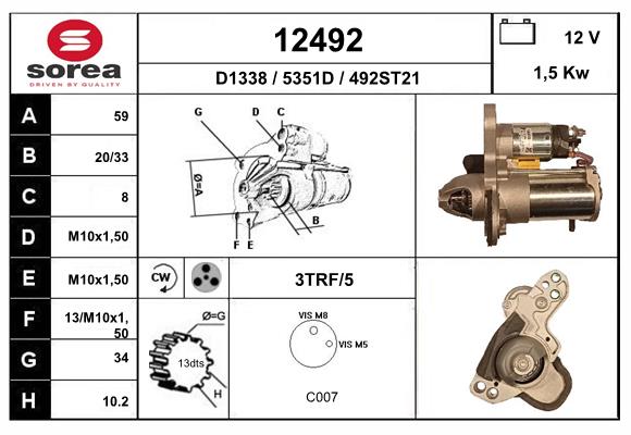 starter 12492 EAI