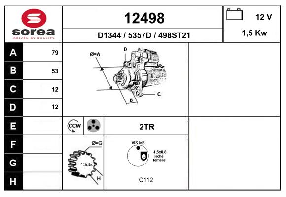 starter 12498 EAI
