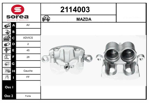 Etrier frana 2114003 EAI