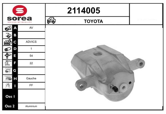 Etrier frana 2114005 EAI