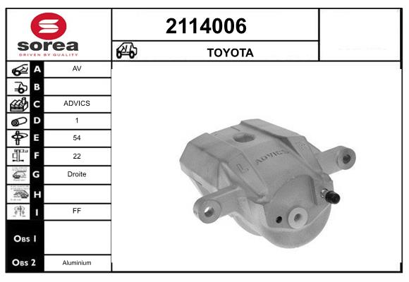 Etrier frana 2114006 EAI