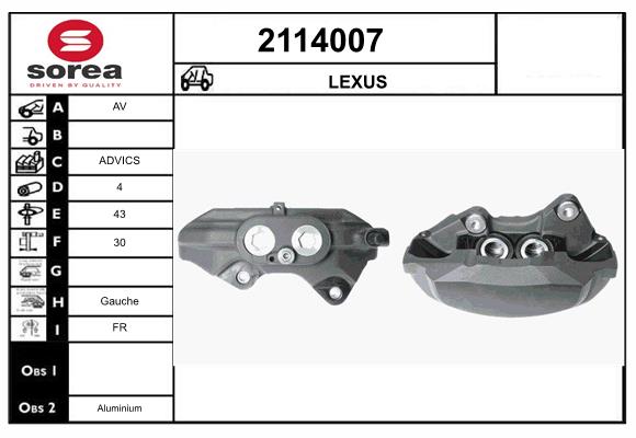 Etrier frana 2114007 EAI