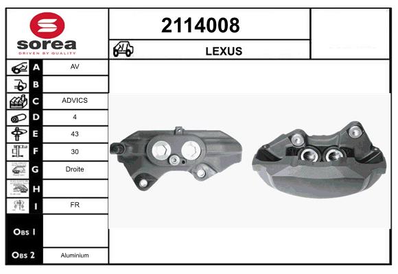 Etrier frana 2114008 EAI