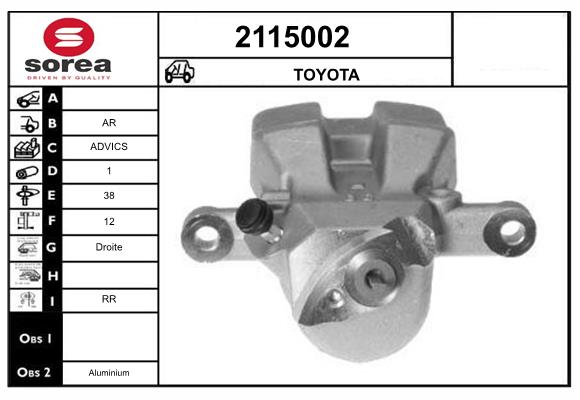Etrier frana 2115002 EAI