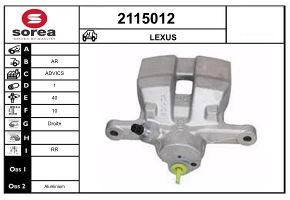 Etrier frana 2115012 EAI