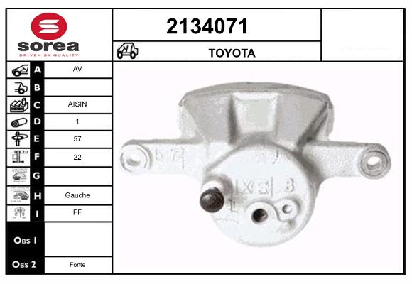Etrier frana 2134071 EAI