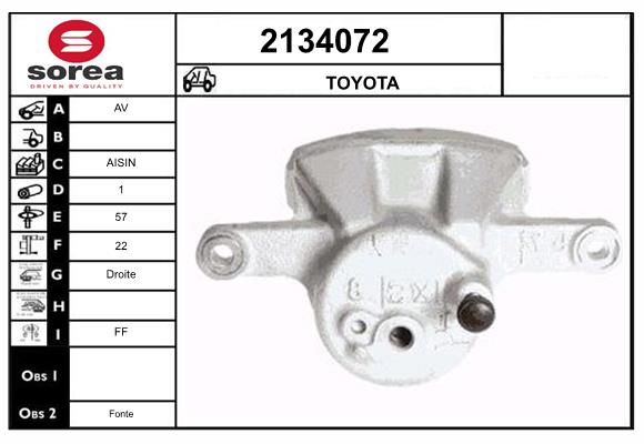 Etrier frana 2134072 EAI