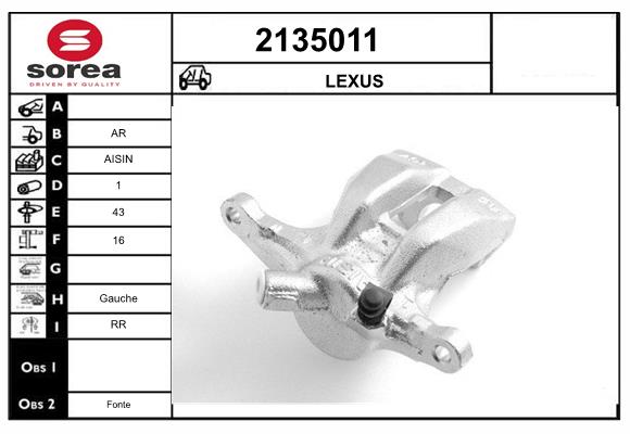 Etrier frana 2135011 EAI