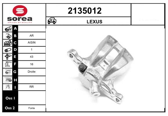 Etrier frana 2135012 EAI
