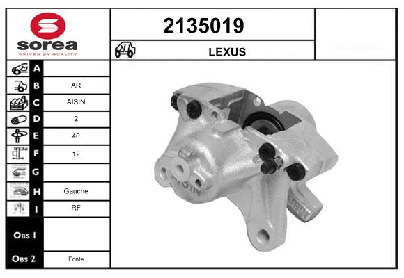 Etrier frana 2135019 EAI