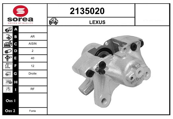 Etrier frana 2135020 EAI