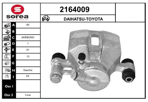 Etrier frana 2164009 EAI