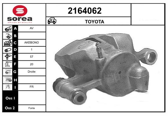Etrier frana 2164062 EAI