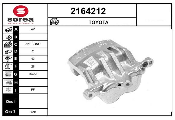 Etrier frana 2164212 EAI