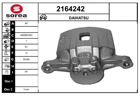 Etrier frana 2164242 EAI
