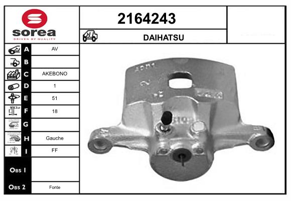 Etrier frana 2164243 EAI