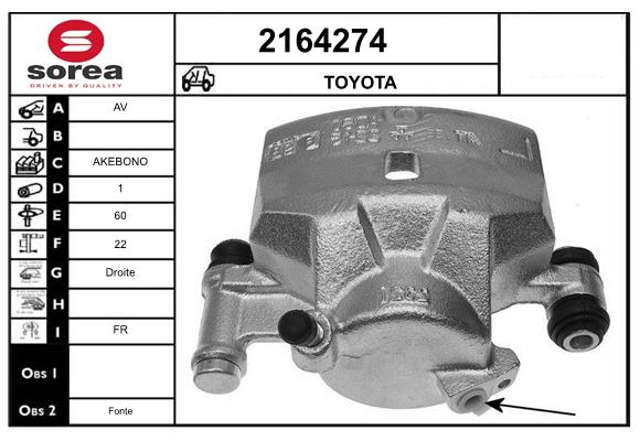 Etrier frana 2164274 EAI