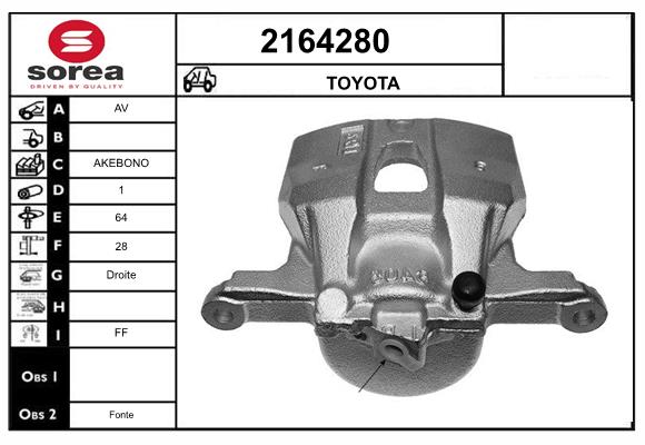 Etrier frana 2164280 EAI