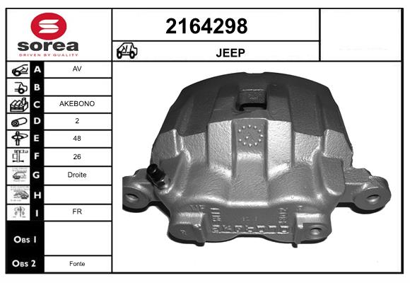 Etrier frana 2164298 EAI
