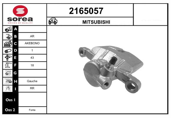 Etrier frana 2165057 EAI