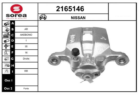 Etrier frana 2165146 EAI