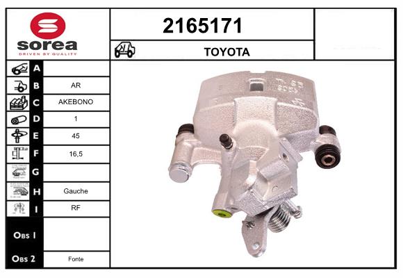 Etrier frana 2165171 EAI