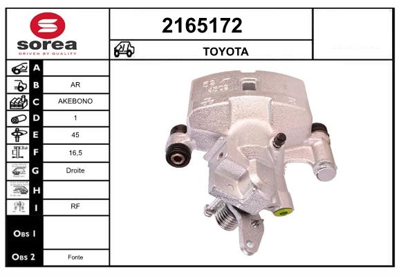 Etrier frana 2165172 EAI