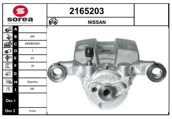 Etrier frana 2165203 EAI