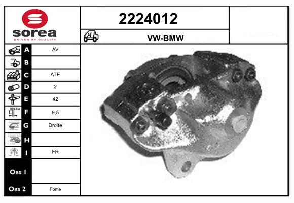 Etrier frana 2224012 EAI