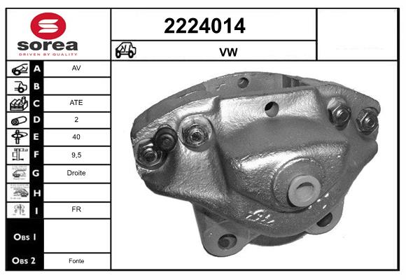 Etrier frana 2224014 EAI
