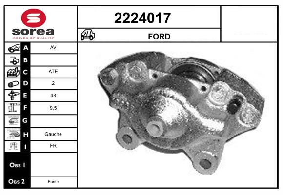 Etrier frana 2224017 EAI