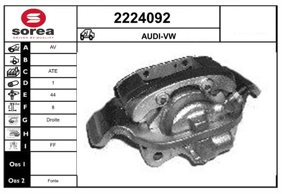 Etrier frana 2224092 EAI