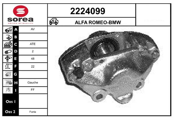 Etrier frana 2224099 EAI