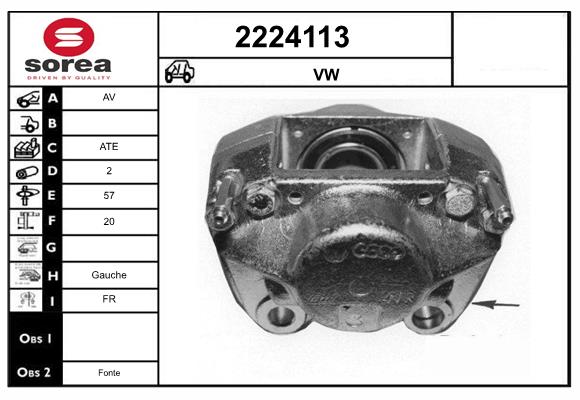 Etrier frana 2224113 EAI
