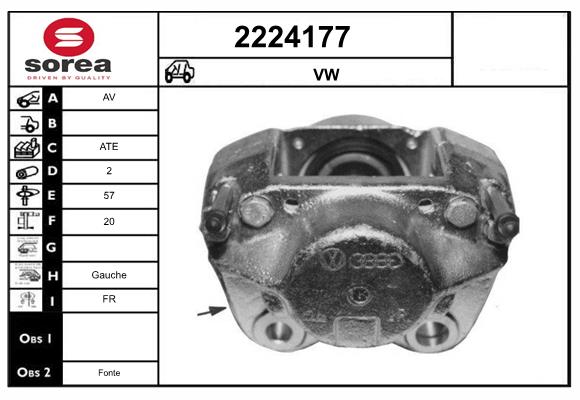 Etrier frana 2224177 EAI