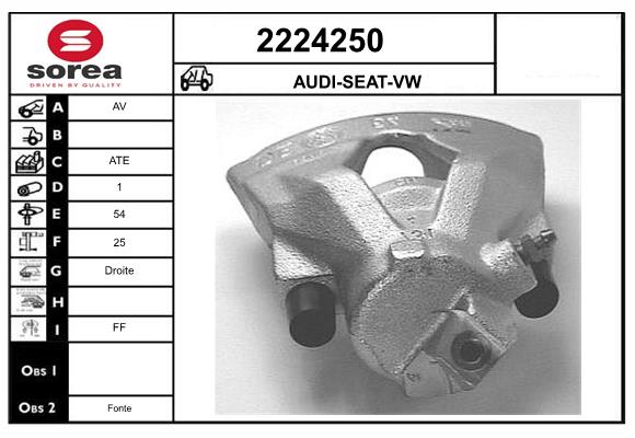 Etrier frana 2224250 EAI