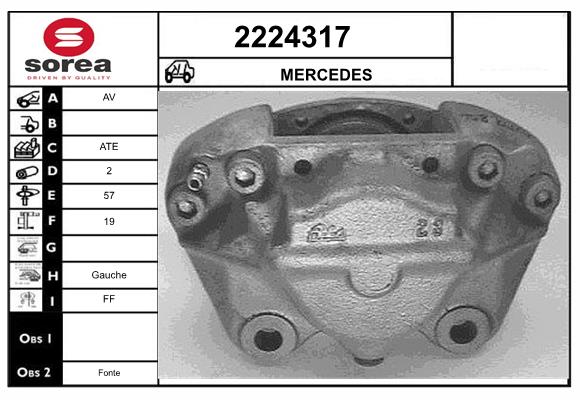 Etrier frana 2224317 EAI