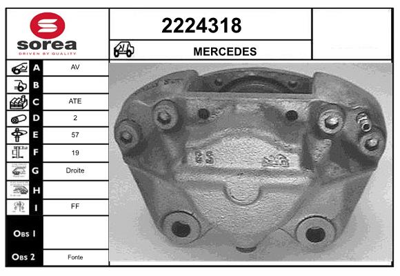 Etrier frana 2224318 EAI
